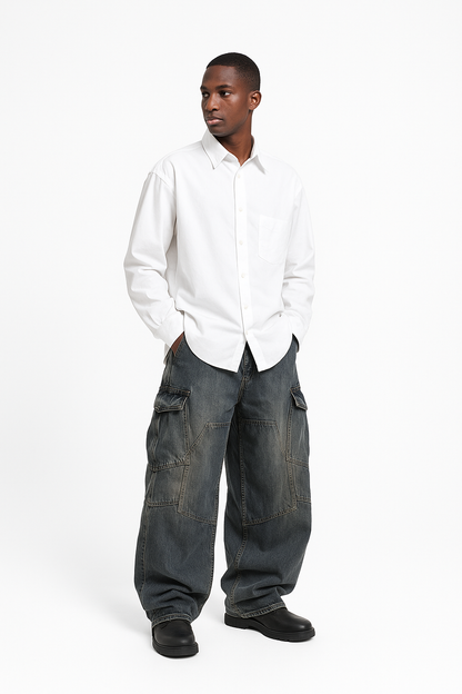 KS WASHED VINTAGE ULTRA-BAGGY JEANS