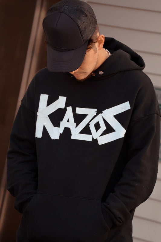 kazos taped hoodie