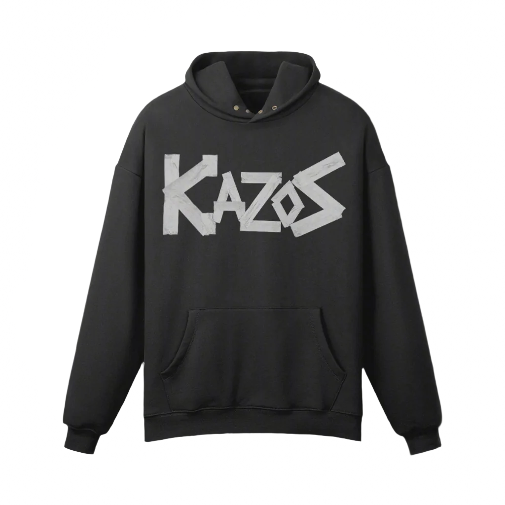 kazos taped hoodie